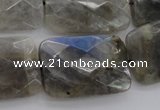 CLB97 15.5 inches 20*30mm faceted rectangle labradorite beads