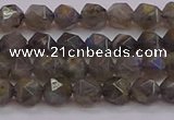 CLB971 15.5 inches 6mm faceted nuggets labradorite gemstone beads