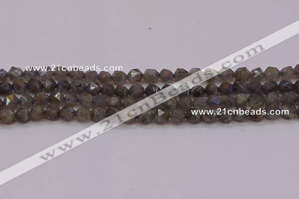 CLB973 15.5 inches 10mm faceted nuggets labradorite gemstone beads