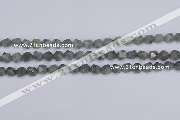 CLB981 15.5 inches 6mm faceted nuggets labradorite beads wholesale