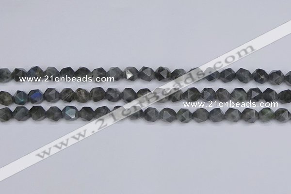 CLB986 15.5 inches 6mm faceted nuggets labradorite beads wholesale