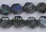 CLB989 15.5 inches 12mm faceted nuggets labradorite beads wholesale