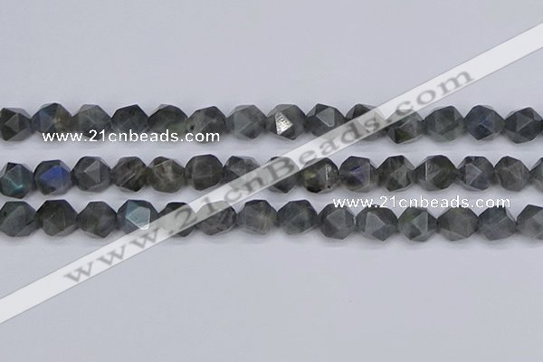 CLB989 15.5 inches 12mm faceted nuggets labradorite beads wholesale