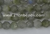 CLB992 15.5 inches 6mm faceted nuggets labradorite gemstone beads