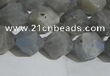 CLB998 15.5 inches 10mm faceted nuggets matte labradorite beads