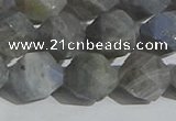 CLB999 15.5 inches 12mm faceted nuggets matte labradorite beads