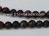 CLD102 15.5 inches 8mm faceted round leopard skin jasper beads