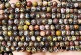 CLD221 15 inches 6mm round leopard skin jasper beads wholesale