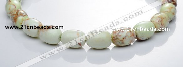 CLE01 15*20mm egg shape lemon turquoise stone beads wholesale