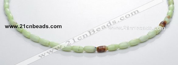 CLE06 4*8mm rice lemon turquoise gemstone beads Wholesale