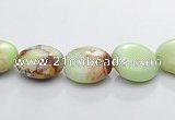 CLE18 flat round 10mm lemon turquoise gemstone beads Wholesale