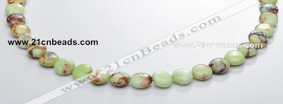 CLE18 flat round 10mm lemon turquoise gemstone beads Wholesale