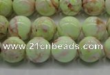 CLE201 15.5 inches 6mm round lemon turquoise beads wholesale