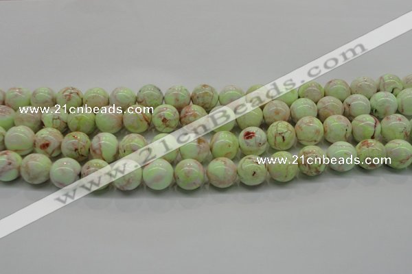 CLE202 15.5 inches 8mm round lemon turquoise beads wholesale