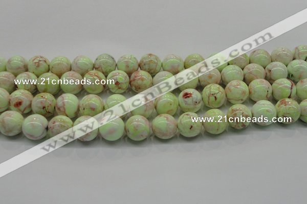 CLE204 15.5 inches 12mm round lemon turquoise beads wholesale