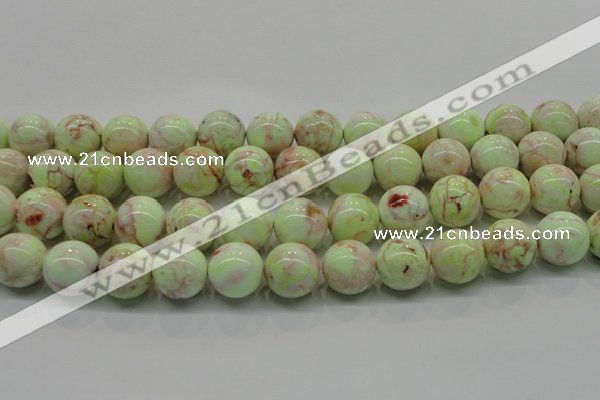 CLE205 15.5 inches 14mm round lemon turquoise beads wholesale