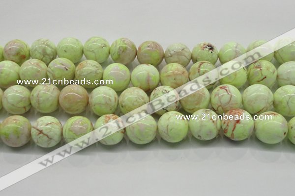 CLE206 15.5 inches 16mm round lemon turquoise beads wholesale