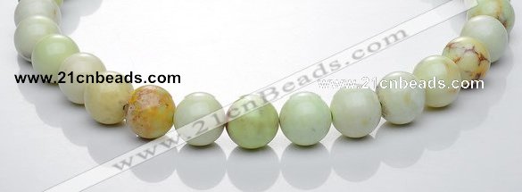 CLE21 16 inch round lemon turquoise 14mm gemstone bead Wholesale