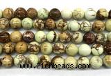 CLE216 15 inches 12mm round lemon turquoise beads wholesale