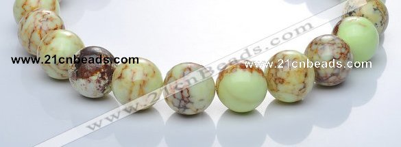 CLE23 lemon turquoise 20mm round gemstone beads Wholesale