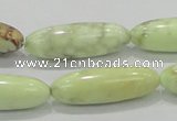 CLE36 15.5 inches 10*30mm rice lemon turquoise beads wholesale