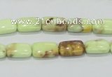 CLE40 15.5 inches 8*12mm rectangle lemon turquoise beads wholesale