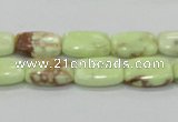 CLE41 15.5 inches 10*14mm rectangle lemon turquoise beads wholesale
