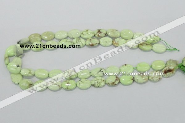 CLE46 15.5 inches 12*16mm oval lemon turquoise beads wholesale