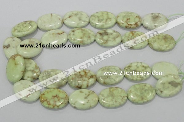 CLE47 15.5 inches 22*30mm oval lemon turquoise beads wholesale