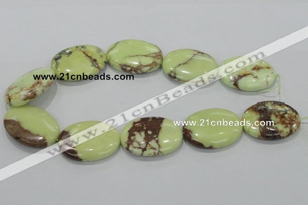 CLE48 15.5 inches 30*40mm oval lemon turquoise beads wholesale