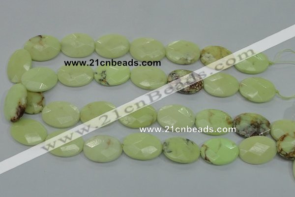 CLE57 15.5 inches 18*25mm faceted oval lemon turquoise beads