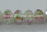 CLG04 12 inches 6*8mm faceted rondelle handmade lampwork beads