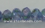 CLG07 12 inches 6*8mm faceted rondelle handmade lampwork beads