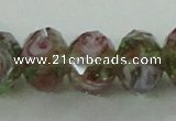 CLG10 12 inches 6*8mm faceted rondelle handmade lampwork beads