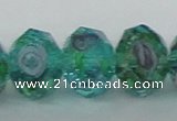 CLG20 13.5 inches 9*12mm faceted rondelle handmade lampwork beads