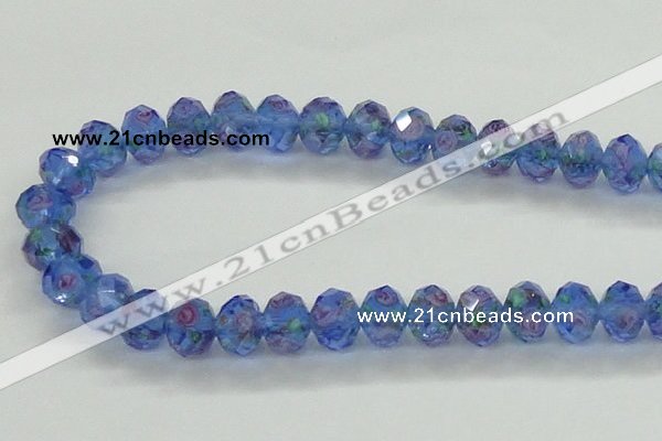 CLG27 15 inches 8*10mm faceted rondelle handmade lampwork beads