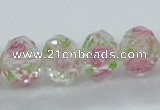 CLG31 15 inches 8*10mm faceted rondelle handmade lampwork beads