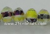 CLG36 14 inches 8*10mm faceted rondelle handmade lampwork beads