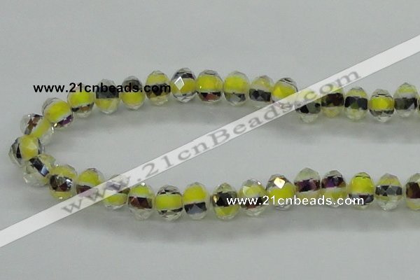 CLG36 14 inches 8*10mm faceted rondelle handmade lampwork beads