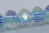 CLG44 13 inches 9*12mm faceted rondelle handmade lampwork beads