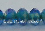 CLG45 13 inches 9*12mm faceted rondelle handmade lampwork beads