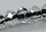 CLG48 13 inches 9*12mm faceted rondelle handmade lampwork beads