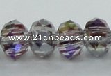 CLG49 13 inches 9*12mm faceted rondelle handmade lampwork beads