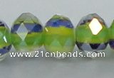 CLG50 13 inches 9*12mm faceted rondelle handmade lampwork beads