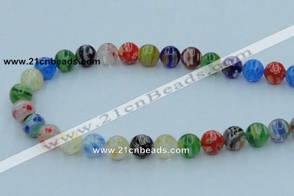 CLG502 16 inches 10mm round lampwork glass beads wholesale