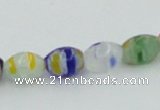 CLG503 16 inches 6*8mm rice lampwork glass beads wholesale