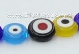 CLG507 16 inches 10mm flat round lampwork glass beads wholesale