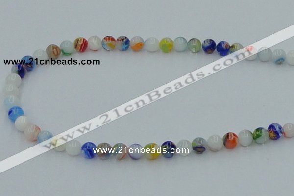 CLG508 16 inches 6mm round lampwork glass beads wholesale