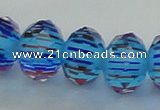 CLG51 13 inches 9*12mm faceted rondelle handmade lampwork beads