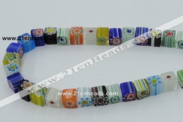 CLG512 16 inches 10*10mm cube lampwork glass beads wholesale